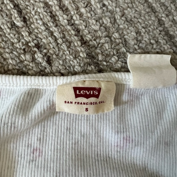 Levi's White Ribbed Top - Picture 2 of 5